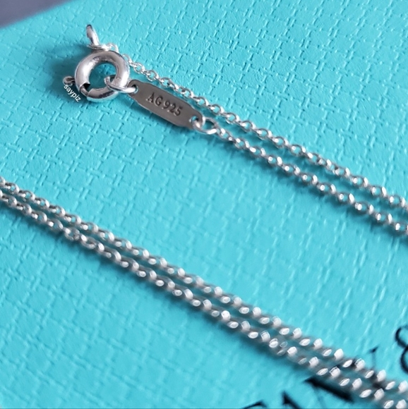 *SOLD* Tiffany & Co Blue Enamel Heart Key Necklace - Picture 8 of 12